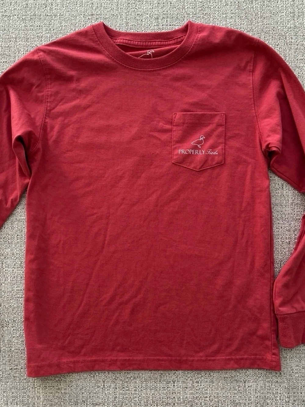 Properly Tied Kids Long-Sleeve Red Graphic Tee - Picture 4 of 4